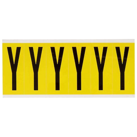 LetterLabel, Vinyl, 3-1/2inH, 1-1/2inW MPN:3450-Y