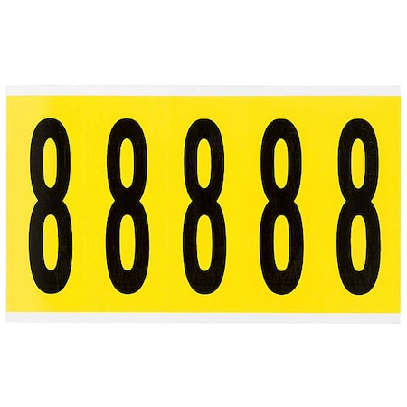 Number Label, 8, 5inHx1-3/4inW, No. Cards 1 MPN:3460-8