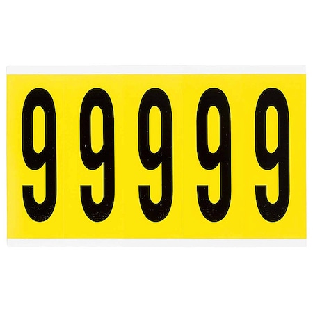 Number Label, 9, 5inHx1-3/4inW, No. Cards 1 MPN:3460-9