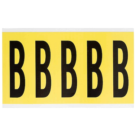 Letter Label, B, 5in.Hx1-3/4in.W, Vinyl MPN:3460-B