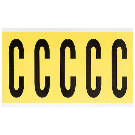 Letter Label, C, 5inHx1-3/4inW, No. Cards 1 MPN:3460-C