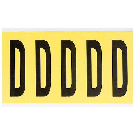 Letter Label, D, 5in.Hx1-3/4in.W, Vinyl MPN:3460-D