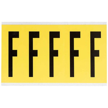 Letter Label, F, 5in.Hx1-3/4in.W, Vinyl MPN:3460-F