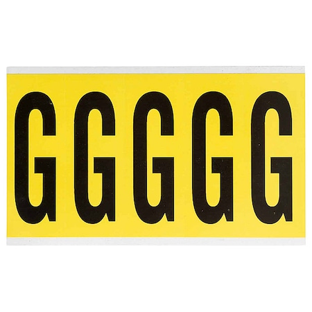 Letter Label, G, 5in.Hx1-3/4in.W, Vinyl MPN:3460-G