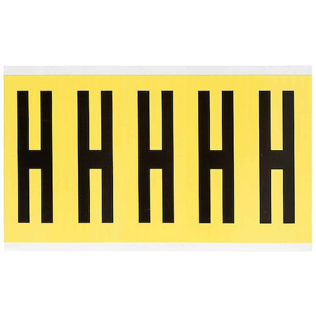 Letter Label, H, 5in.Hx1-3/4in.W, Vinyl MPN:3460-H