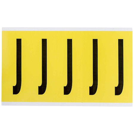 Letter Label, J, 5in.Hx1-3/4in.W, Vinyl MPN:3460-J