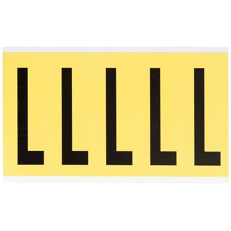 Letter Label, L, 5inHx1-3/4inW, No. Cards 1 MPN:3460-L
