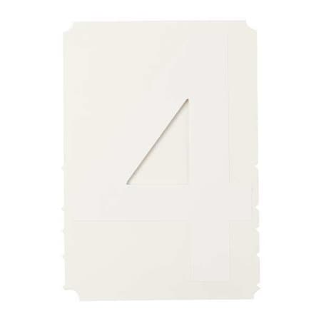 NumberLabel, Polyester, 1-3/4inH, 1inW, PK10 MPN:5040-4