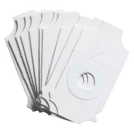 Number Label, 6, 1-1/2in.Hx7/8in.W, PK10 MPN:5040-6