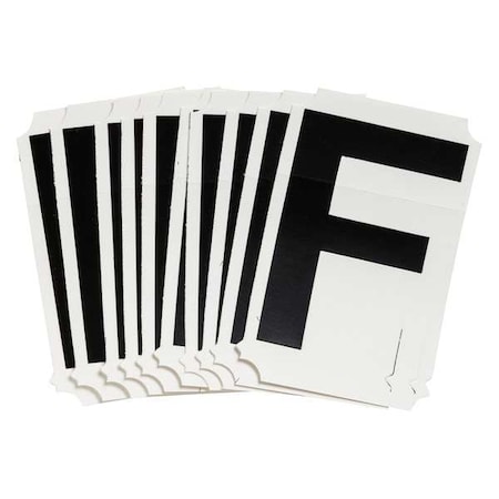 LetterLabel, Vinyl, 3-3/4inH, 2-1/2inW, PK10 MPN:8215-F
