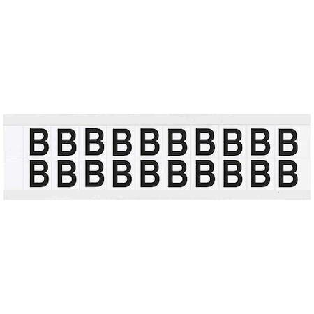 Letter Label, B, 3/4in.Hx21/32in.W, Vinyl MPN:9712-B