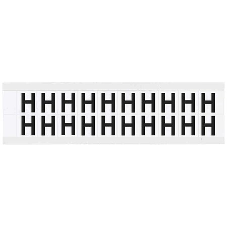 Letter Label, H, 3/4in.Hx21/32in.W, Vinyl MPN:9712-H