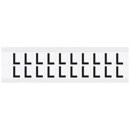Letter Label, L, 3/4in.Hx21/32in.W, Vinyl MPN:9712-L