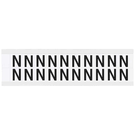 Letter Label, N, 3/4in.Hx21/32in.W, Vinyl MPN:9712-N