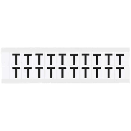Letter Label, T, 3/4in.Hx21/32in.W, Vinyl MPN:9712-T