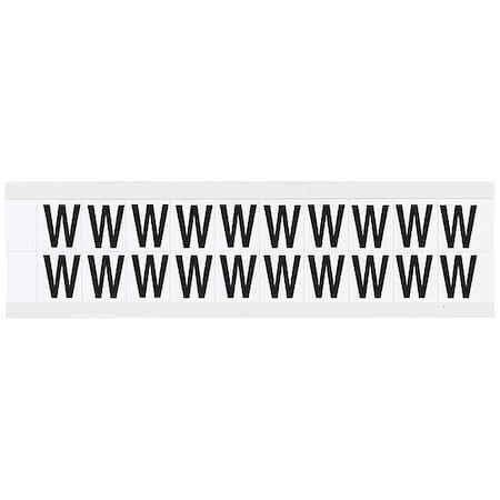 Letter Label, W, 3/4in.Hx21/32in.W, Vinyl MPN:9712-W