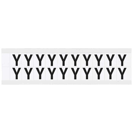 Letter Label, Y, 3/4in.Hx21/32in.W, Vinyl MPN:9712-Y