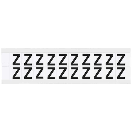Letter Label, Z, 3/4in.Hx21/32in.W, Vinyl MPN:9712-Z