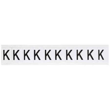 LetterLabel, Vinyl, 1-1/2inH, 1inW, PK10 MPN:9713-K
