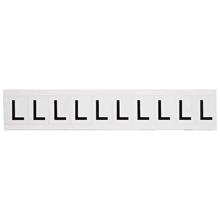 Letter Label, Character L, Vinyl, 1-1/2 in., PK10 MPN:9713-L