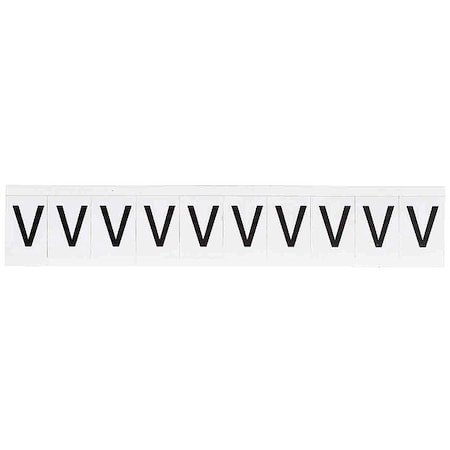 LetterLabel, Vinyl, 1-1/2inH, 1inW, PK10 MPN:9713-V