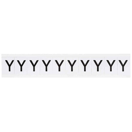 LetterLabel, Vinyl, 1-1/2inH, 1-1/8inW, PK10 MPN:9713-Y