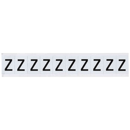 LetterLabel, Vinyl, 1-1/2inH, 1inW, PK10 MPN:9713-Z