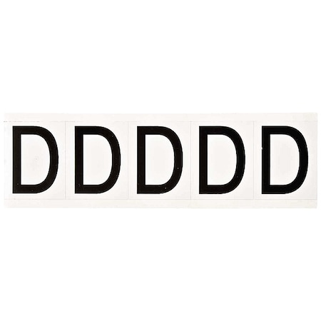 LetterLabel, Vinyl, 2-1/4inH, 1-3/4inW, PK5 MPN:9714-D