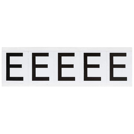 Letter Label, E, 2-1/4inHx1-13/16inW, Vinyl, PK5 MPN:9714-E