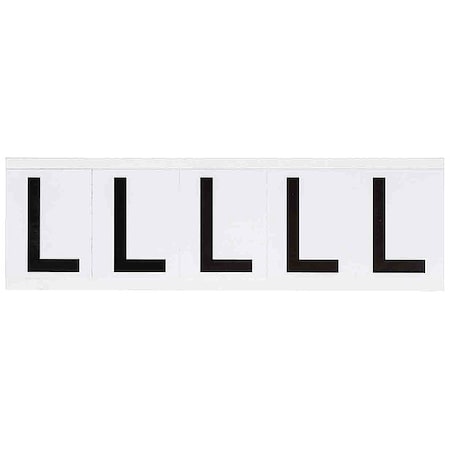 Letter Label, L, 2-1/4inHx1-13/16inW, Vinyl, PK5 MPN:9714-L