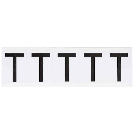 Letter Label, T, 2-1/4inHx1-13/16inW, Vinyl, PK5 MPN:9714-T