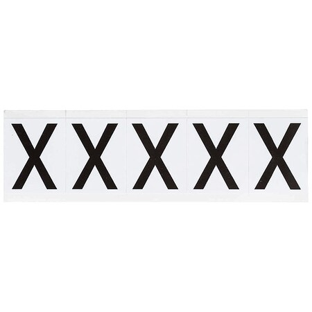 Letter Label, X, 2-1/4inHx1-13/16inW, Vinyl, PK5 MPN:9714-X