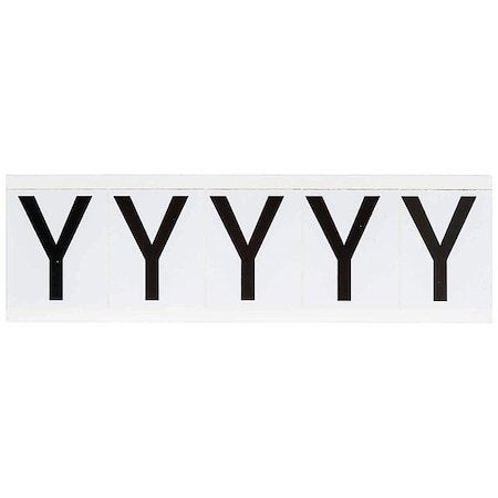 Letter Label, Y, 2-1/4inHx1-13/16inW, Vinyl, PK5 MPN:9714-Y