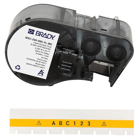 Label/RibbonCartridge, Yellow, 1/4inW MPN:M4C-250-595-YL-BK