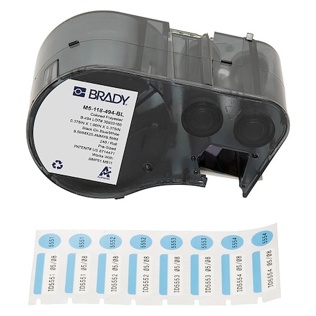 Label/RibbonCartridge, Blue;White, 1inW MPN:M5-118-494-BL