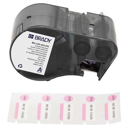 Label/RibbonCartridge, Pink;White, 1inW MPN:M5-120-494-PK