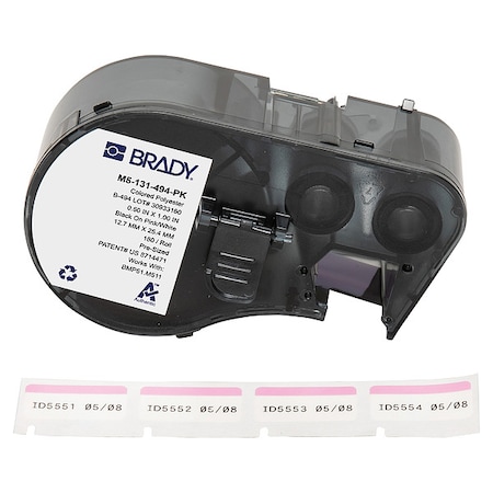 Label/RibbonCartridge, Pink;White, 1inW MPN:M5-131-494-PK