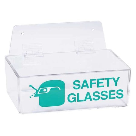 Protective Eyewear Dispenser, Tray, 4 Pairs, Plastic, 3 in H x 9 in W x 6 in D, Clear MPN:2011L