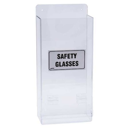 Eyewear Dispenser, Tray, 20 Pairs, Plastic, 17 1/4 in H x 8 in W x 4 in D, Clear, 1 Compartment MPN:EHMVSD
