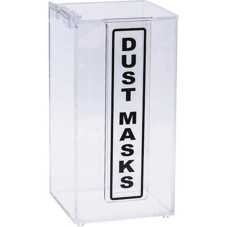 Dust Mask Dispenser, Acrylic, Black/Clear MPN:M420