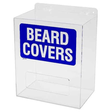 Beard Cover Dispenser, Acrylic, Blue/Clear, 14