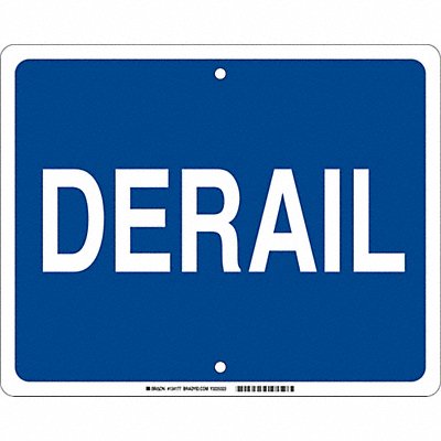 Railroad Sign 12 in x 15 in Blue English MPN:134177