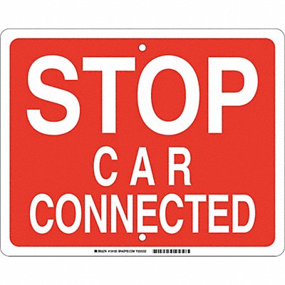 Railroad Sign 12 in x 15 in Red English MPN:134183