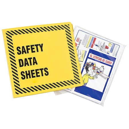 3IN MSDS Binder w/Insert Blk/Yellow MPN:BR363Y