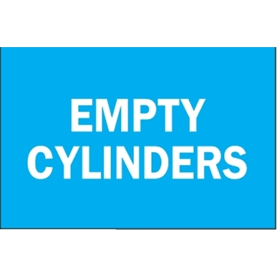 Empty Cylinders Signs CHEM. Hazardous Material MPN:25745