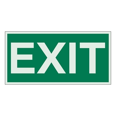 Glo In The Dark Exit Sign 3X6 MPN:59330