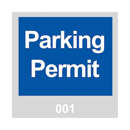 Parking Permits, Windshield, Blue, PK100 MPN:95199