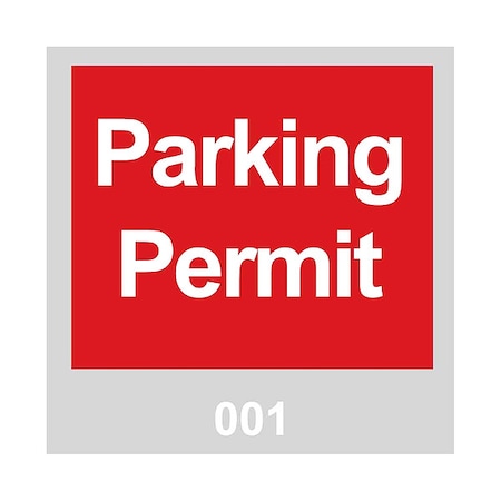 Parking Permits, Windshield, Red, PK100 MPN:96234