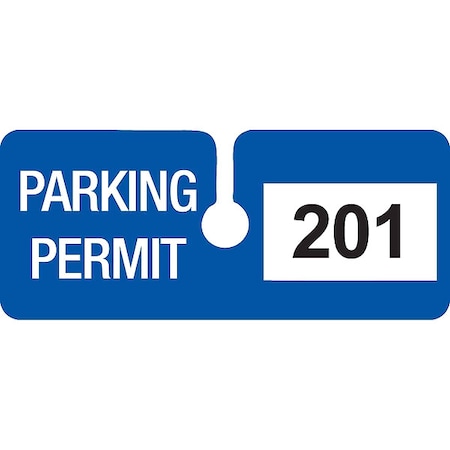 Parking Permits, Rearview, Wht/Blue, PK100 MPN:96281