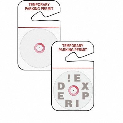 D0067 Temporary Badge 1 Day Red/White PK500 MPN:95680